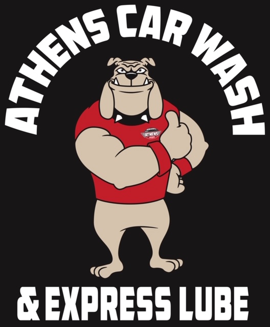 Logo of a car wash with various disinfection, cleaning, and maintenance services